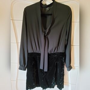 LOFT Velvet shorts romper